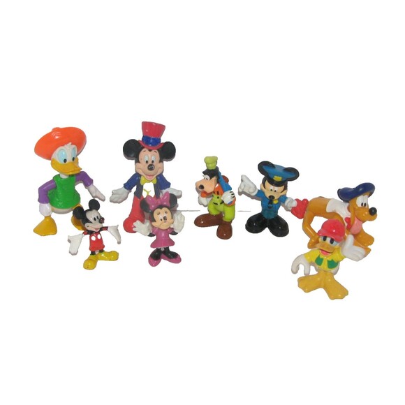 Lot of 8 Assorted  Disney Characters Figures Mickey Minnie Pluto Goofy Donald - Picture 1 of 4
